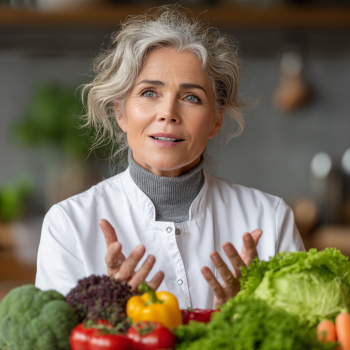 Здорові літні люди насолоджуються збалансованою їжею